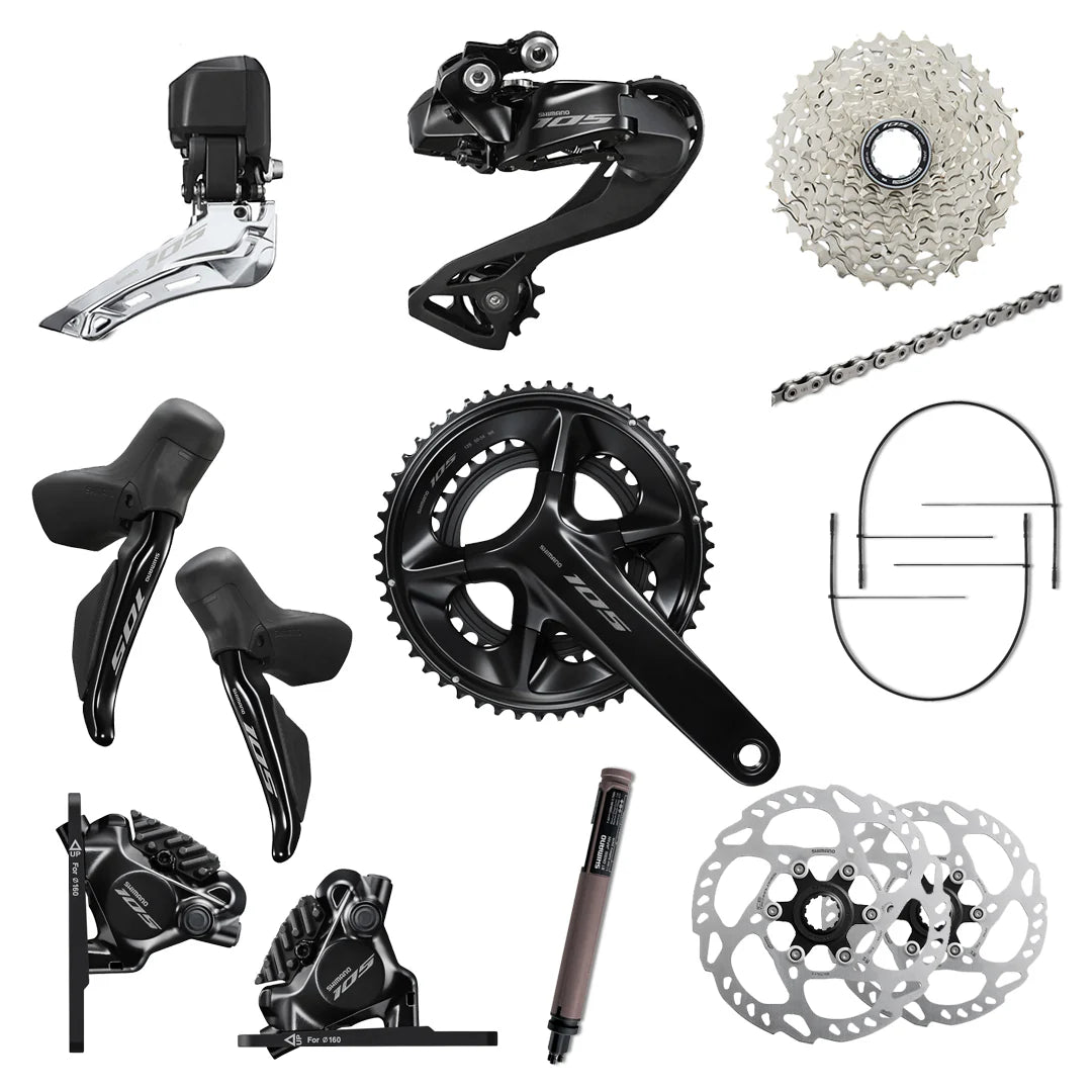Shimano 105 R7170 12S Di2 Full Groupset (Ultegra rotors included)